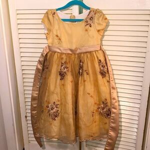 Floral Sparkle Lace  over Satin over Crinoline Soecial Occasion Dress 3/4